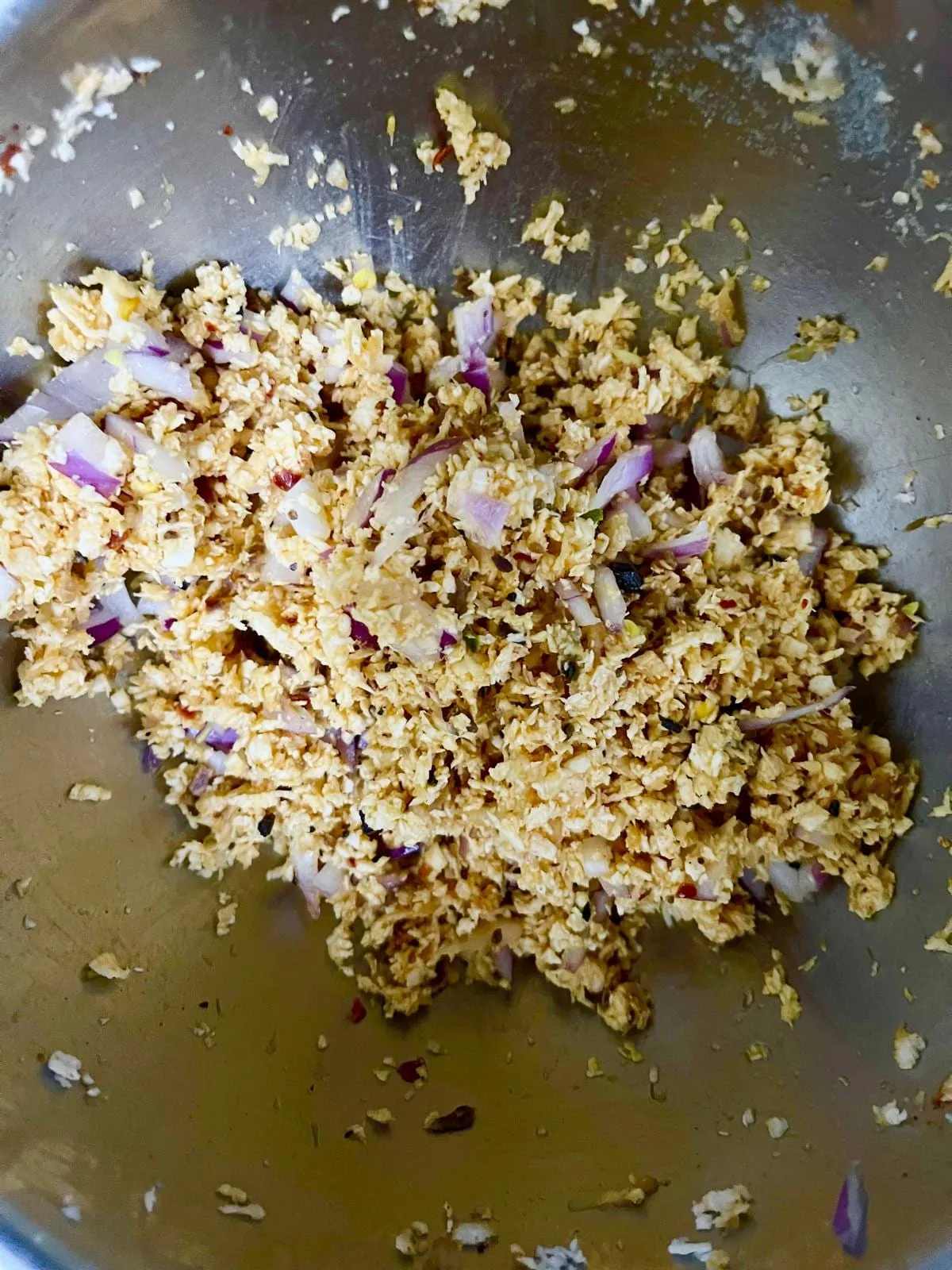 Step 5: Mix well with a spoon until everything is evenly combined.
